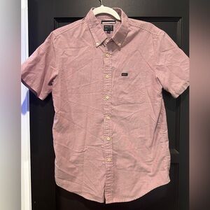 Men’s RVCA Pink Button Down Shirt Size S